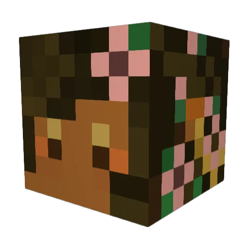 ImperialC0w Minecraft avatar head, 3D render