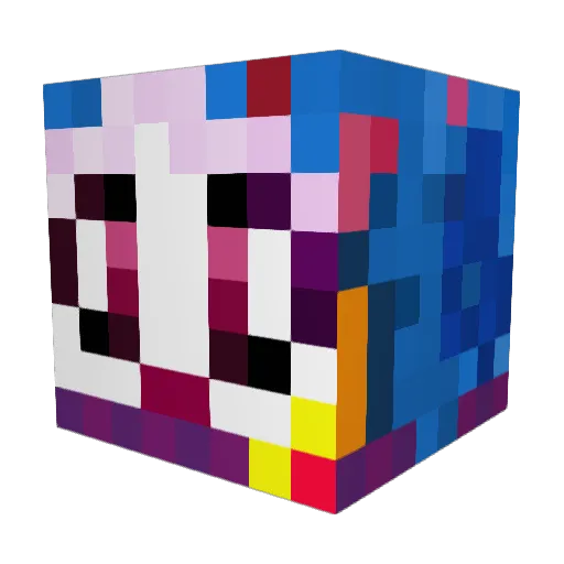 Impermon Minecraft avatar head, 3D render