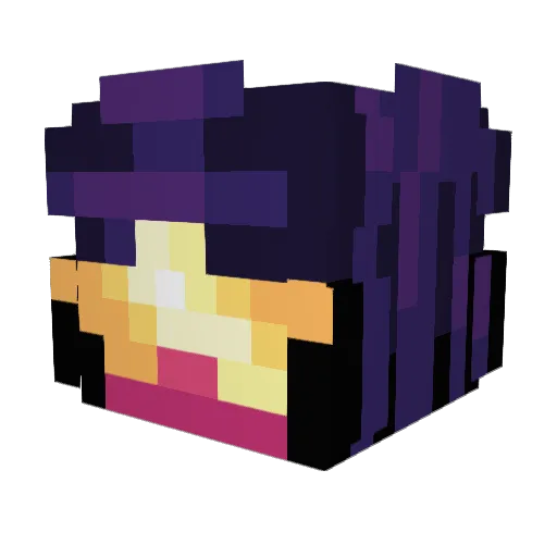 ImperviousAI Minecraft avatar head, 3D render