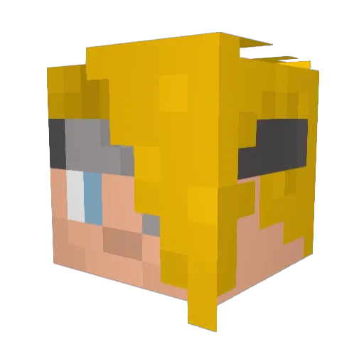 ImpetuousSpade Minecraft avatar head, 3D render