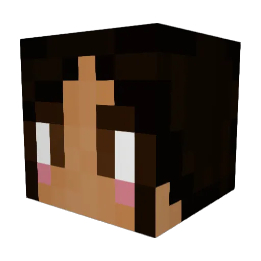 Impew Minecraft avatar head, 3D render