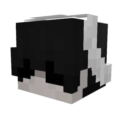 Implanting Minecraft avatar head, 3D render