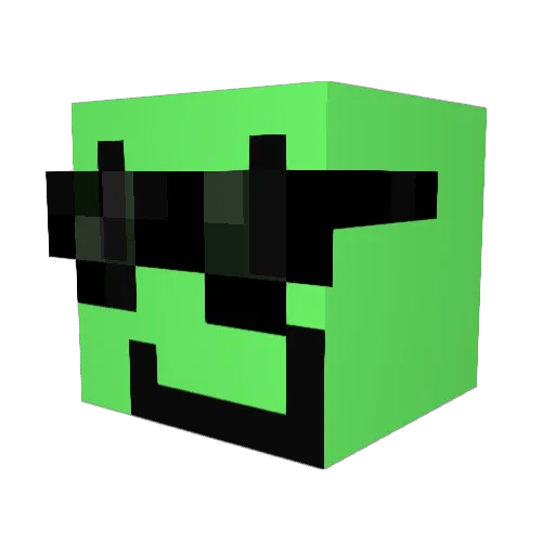 ImplictBullet Minecraft avatar head, 3D render