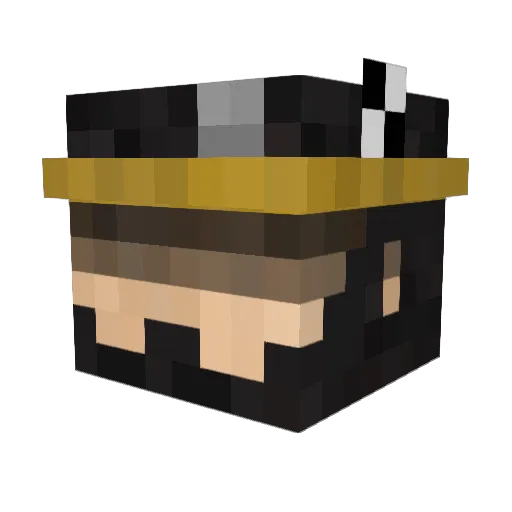 Imposiblen Minecraft avatar head, 3D render