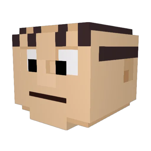 ImpossibleFinn Minecraft avatar head, 3D render
