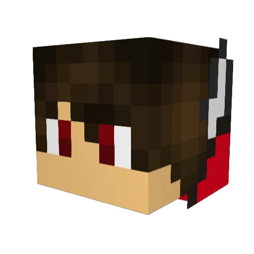ImposterPasta Minecraft avatar head, 3D render