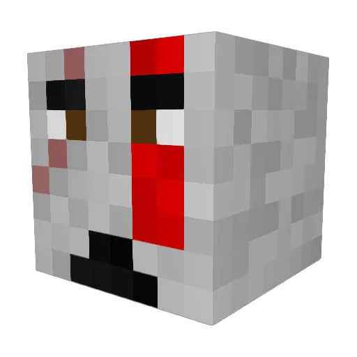 Impostor125 Minecraft avatar head, 3D render