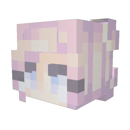 Impozation Minecraft avatar head, 3D render