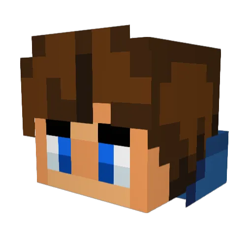 ImpracticalPaper Minecraft avatar head, 3D render