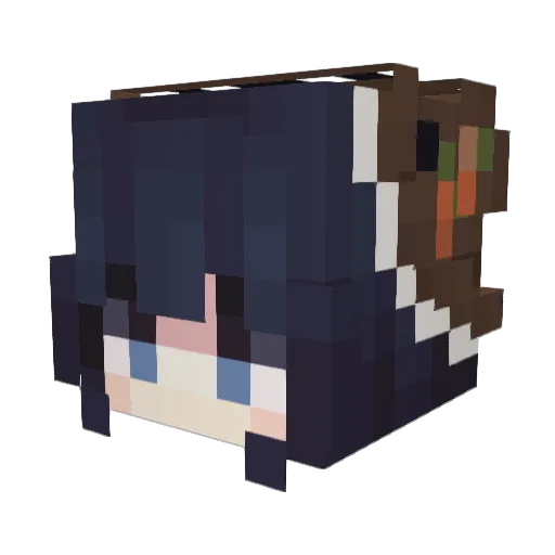 Imprented Minecraft avatar head, 3D render