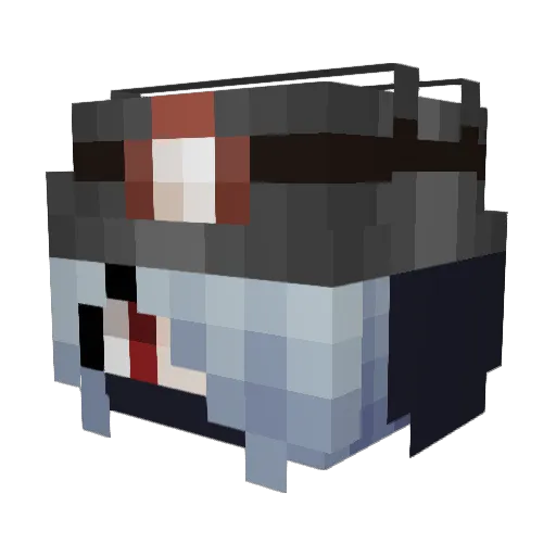 Impressy Minecraft avatar head, 3D render