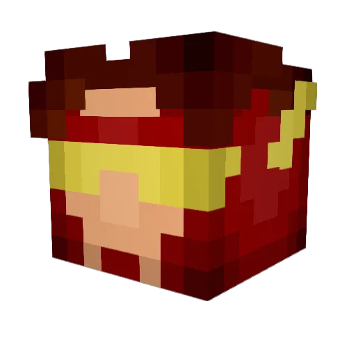 Impulse07 Minecraft avatar head, 3D render