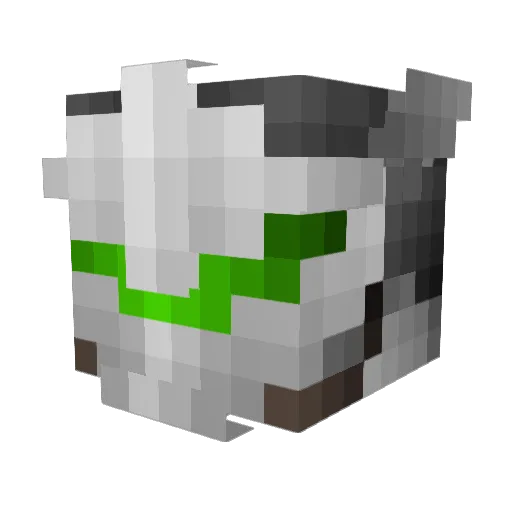 Impxed Minecraft avatar head, 3D render