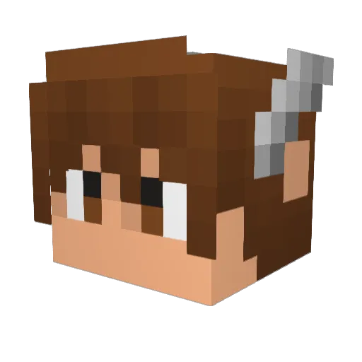 Impxr Minecraft avatar head, 3D render
