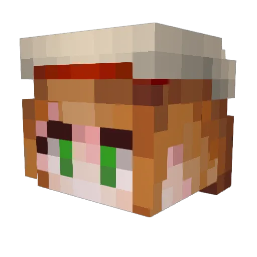 ImpyIsabelle Minecraft avatar head, 3D render