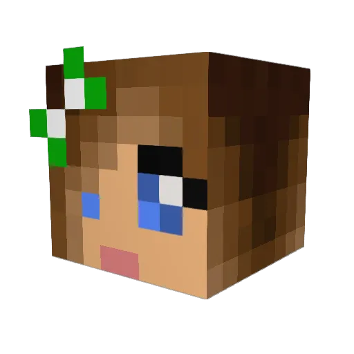 Imske Minecraft avatar head, 3D render
