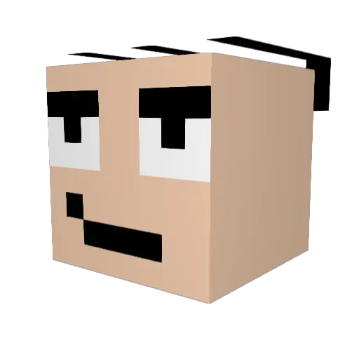 Imstewie Minecraft avatar head, 3D render