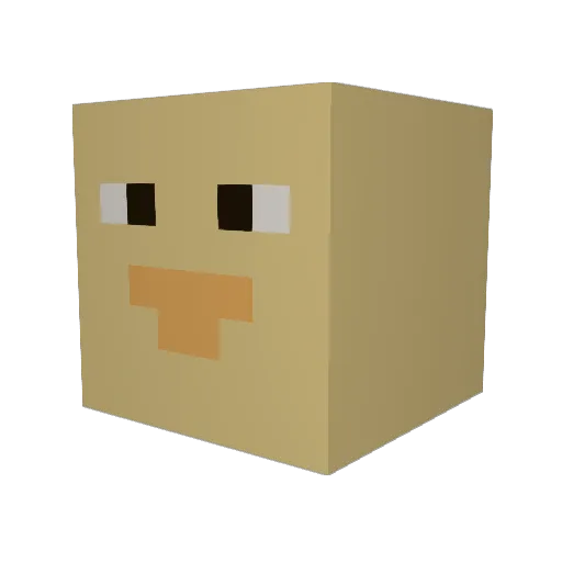 Imthebestat Minecraft avatar head, 3D render