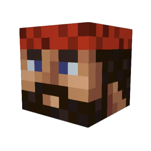 Imulse Minecraft avatar head, 3D render