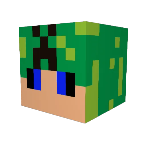 ImusingX Minecraft avatar head, 3D render