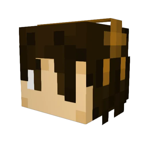 Imustan Minecraft avatar head, 3D render