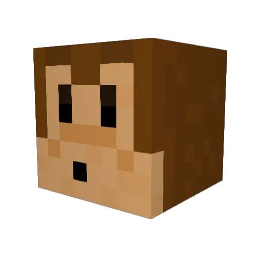 Imxbor Minecraft avatar head, 3D render