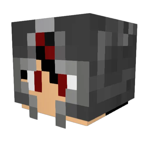 Imyoursquid Minecraft avatar head, 3D render