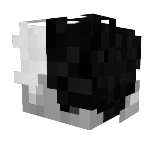In2ert Minecraft avatar head, 3D render