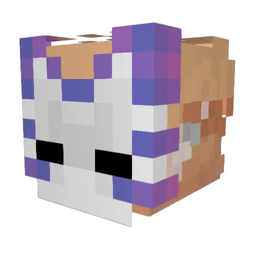 In3s55 Minecraft avatar head, 3D render