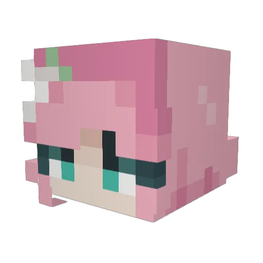 In7el_ Minecraft avatar head, 3D render