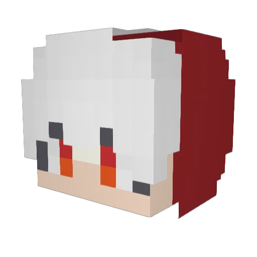 InAKS Minecraft avatar head, 3D render