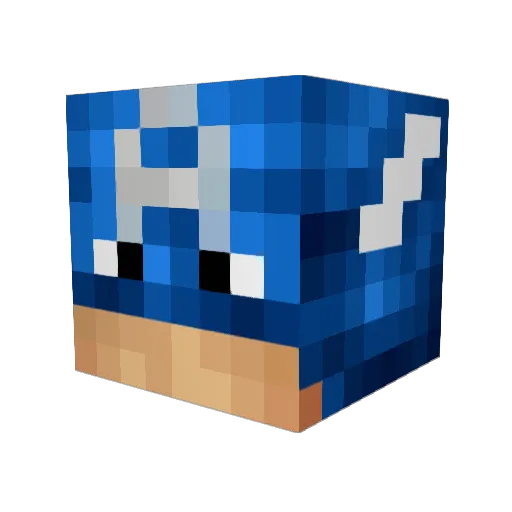 InAOut Minecraft avatar head, 3D render