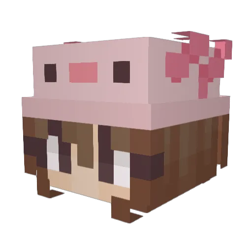 InAhobbitHole Minecraft avatar head, 3D render