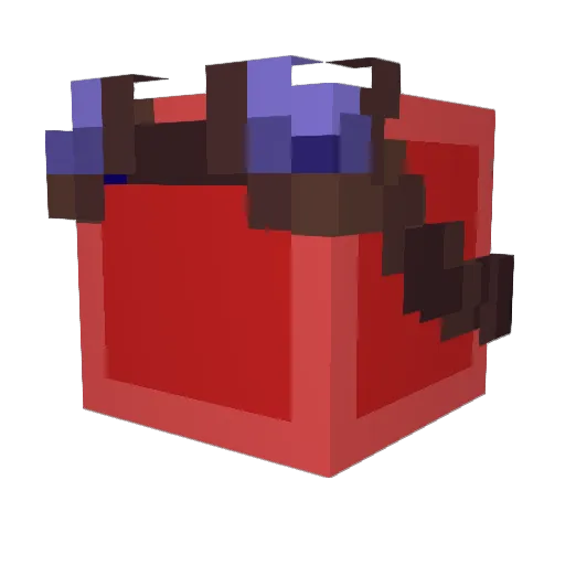 InAqua Minecraft avatar head, 3D render
