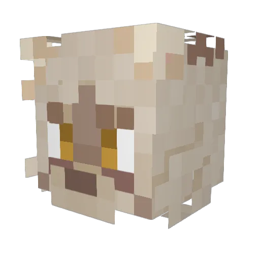 InD_777 Minecraft avatar head, 3D render