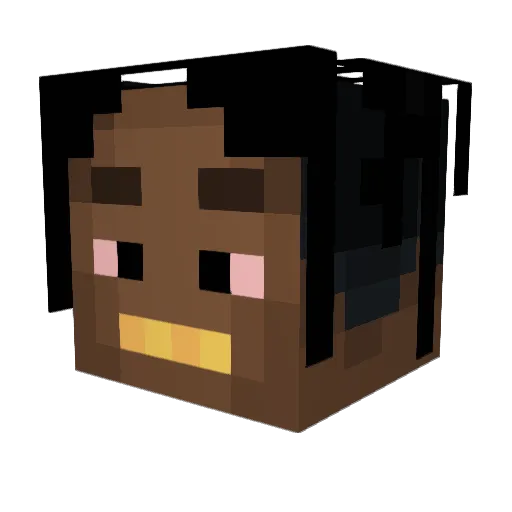 InDePoeper Minecraft avatar head, 3D render