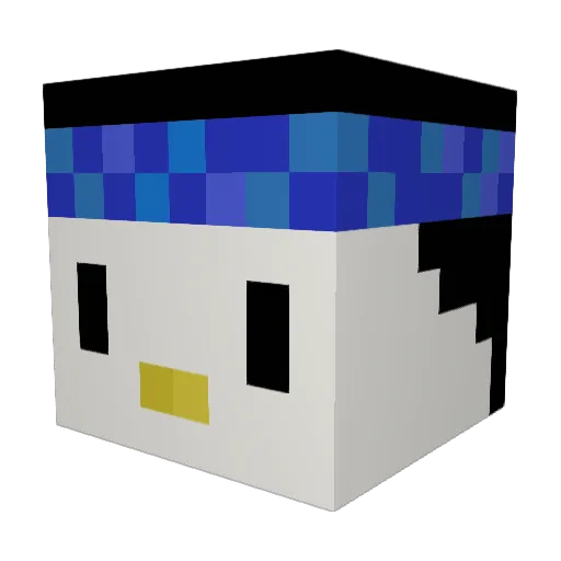 InDeineB Minecraft avatar head, 3D render