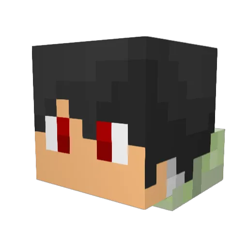 InDomNyx Minecraft avatar head, 3D render