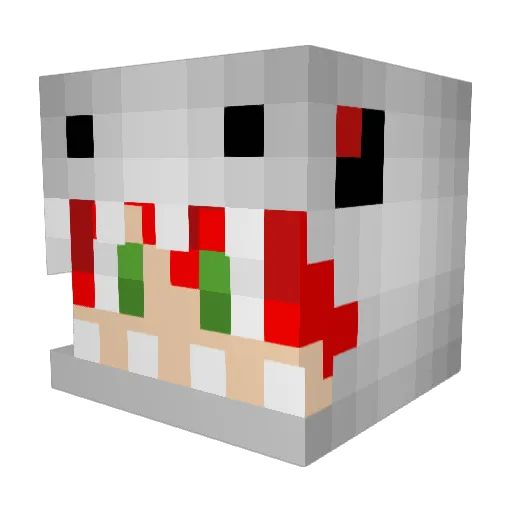 InDominicRex Minecraft avatar head, 3D render