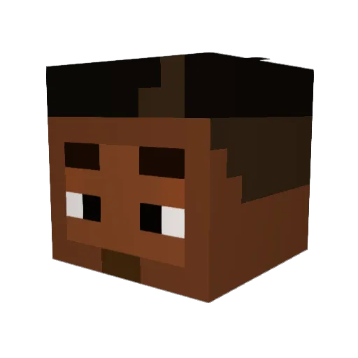 InDuffy Minecraft avatar head, 3D render