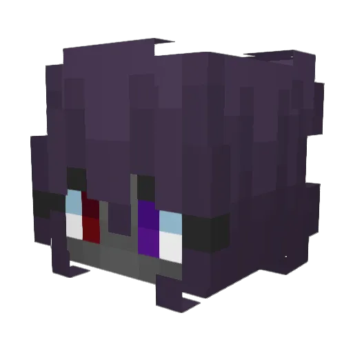 InFGG Minecraft avatar head, 3D render