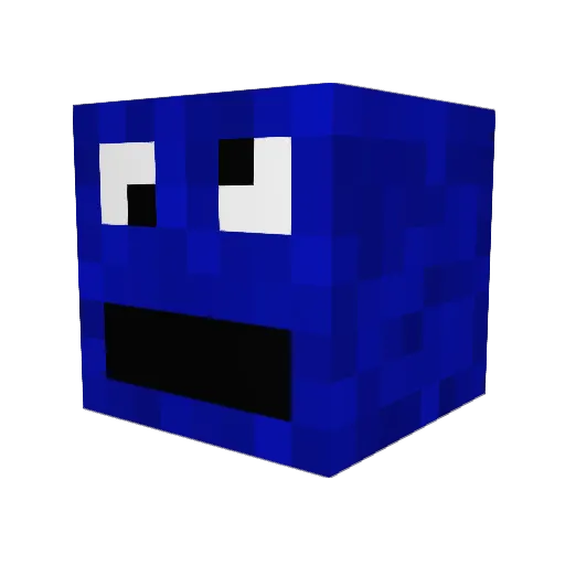 InFineFeather Minecraft avatar head, 3D render
