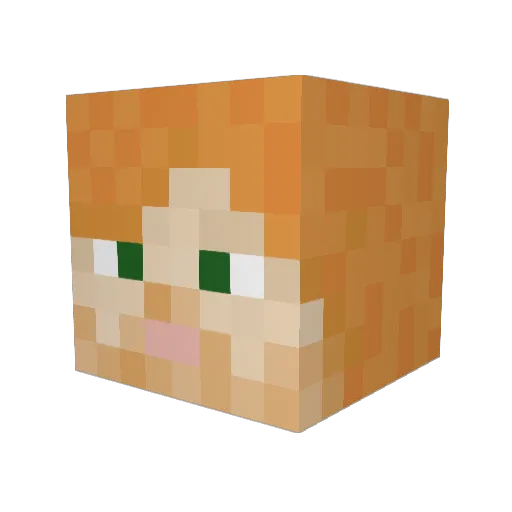 InFinity2k Minecraft avatar head, 3D render