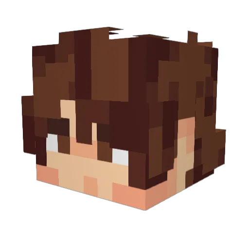 InHardav Minecraft avatar head, 3D render