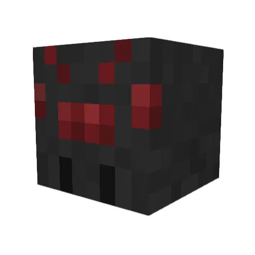 InHuman404 Minecraft avatar head, 3D render