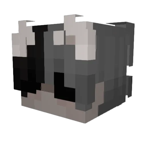 InMyRoomAlone Minecraft avatar head, 3D render