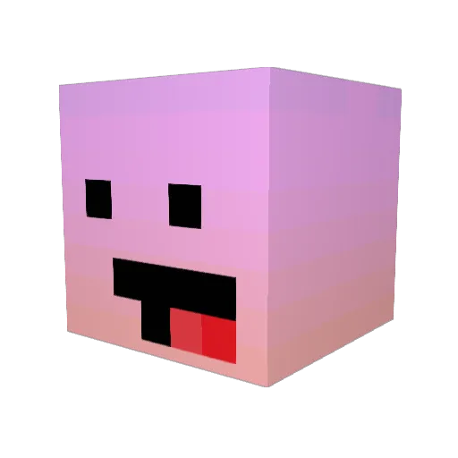 InOneS Minecraft avatar head, 3D render