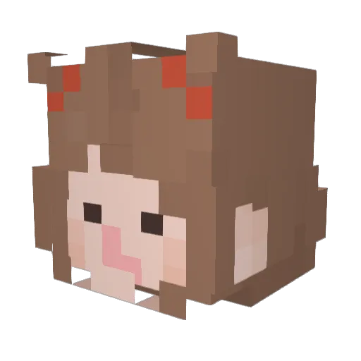InOwOnI Minecraft avatar head, 3D render