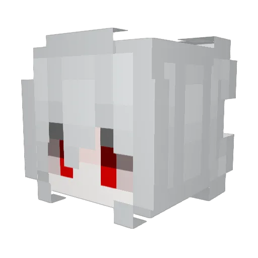 InPhew Minecraft avatar head, 3D render
