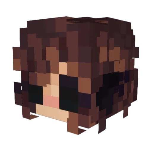 InRevery Minecraft avatar head, 3D render